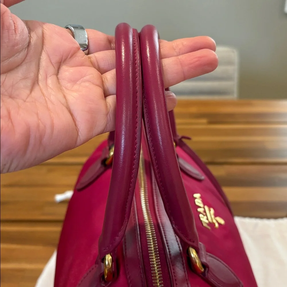 Authentic Prada Borsa Mano Ibisco Tessuto Purse with Strap - Picture 7 of 15